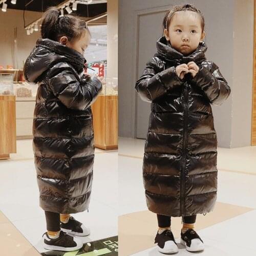 2020 Winter Thicker Warm Girls Down Jacket Waterproof Down Coat For Girls 2-14 Years Children Boy Outerwear Coat Kids Parka L507