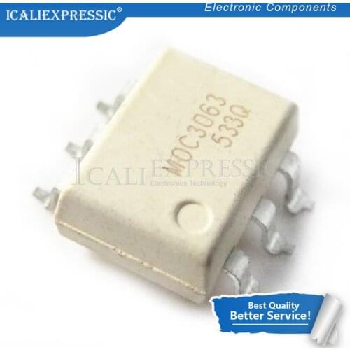 10PCS MOC3063 MOC3063-M EL3063 SMD-6 Driver Output Optocoupler ICs In Stock