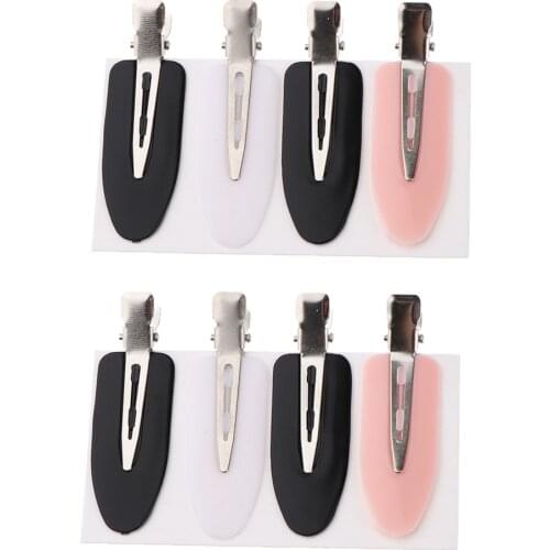 12Pcs Plastic Seamless No Bend No Crease Mark Hair Clips for Women Hair Styling - Black / White / Pink