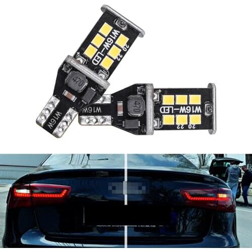 2x LED Bulbs T15 W16W 921 920 906 For Audi A6 C7 4G (2014-2018) Canbus 2835 SMD White Back Up Reverse Lights 800LM