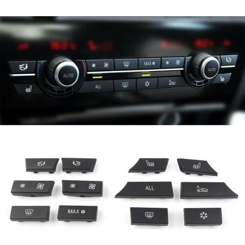 61319313923 Car Button Key Caps 12Pcs Repair A/C Heater Switch For BMW 5 6 7 Series F10 F11 F01 F02 F12 F13 F07 F06
