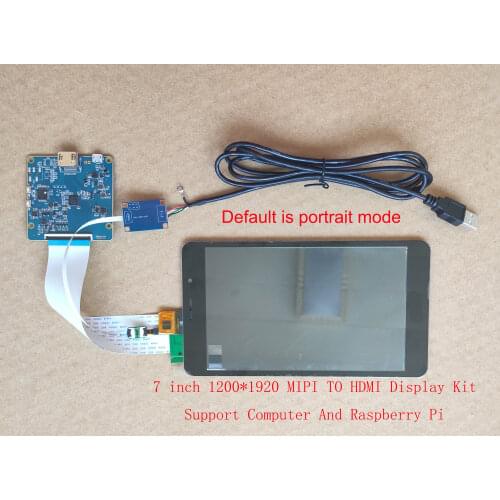7inch MIPI TO HDMI 1200*1920 IPS LCD With Driver Board USB Touch Sensors, digitizer Win7 8 10 Raspberry Pi 3 LT070ME05000