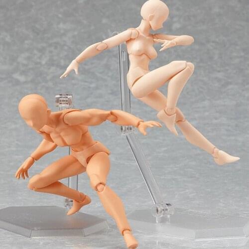 Anime Action Figure Toys Artist Movable Limbs Male Female 13cm joint body Model Mannequin Art Sketch Draw kawaii Action Figures