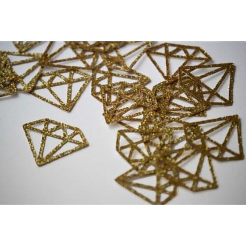 Glitter antique Gold Diamond table confettis wedding scatters bridal shower bachelorette engagement party decorations