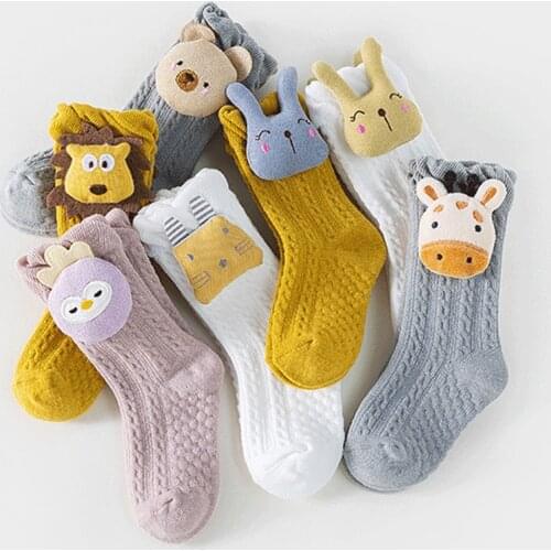 Newborns Knit Toddlers Childrens Clothing Socks Girl Kids Boy Cotton Cute Cartoon Breathable Warm Children Baby Anti-skid Socks