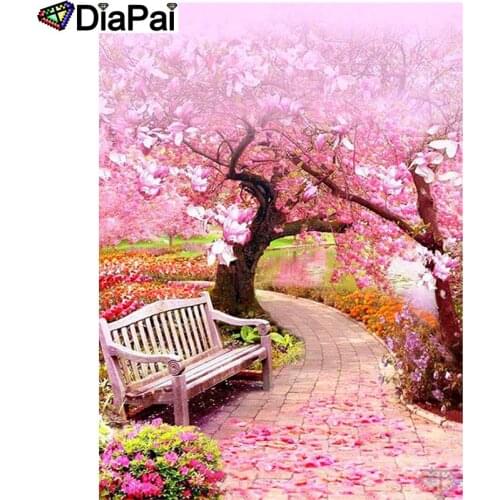 DIAPAI 100% Full Square/Round Drill 5D DIY Diamond Painting "Flower tree scenery"Diamond Embroidery Cross Stitch 3D Decor A19788