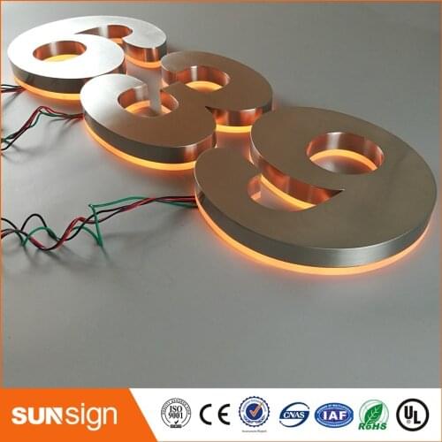 H 35cm Modern House Numbers Backlit RGB Color Changed Numbers and Letters