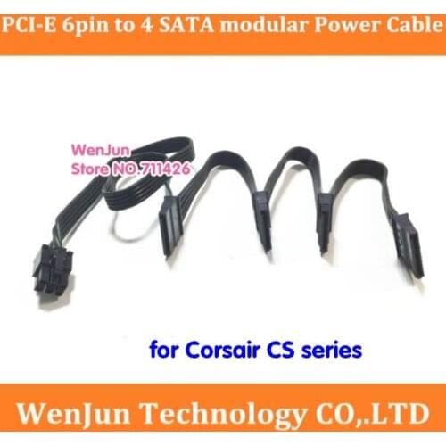 PCI-e 6Pin 1 to 3 IDE / 4 SATA Power Supply Cable PCI-e 8Pin to 6+2Pin for CORSAIR CS Series CS450M CS550M CS650M CS750M CS850M