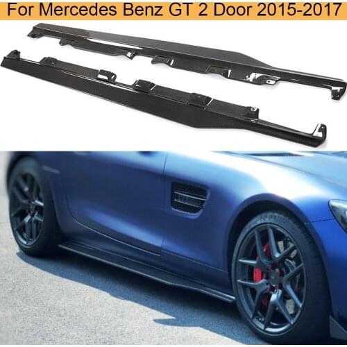 Carbon Fiber Car Side Skirts Aprons Kit for Mercedes Benz AMG GT GTS GTR Coupe 2 Door 2015-2017 Side Skirts Body Kits