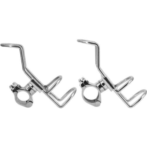 2Pcs 25mm 316 Stainless Steel Fixing Clip Fixed on the Pole Frame, Used for Fishing Boat Kayaking