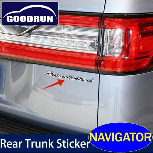 Metal Emblem Rear Trunk Sticker For Lincoln NAVIGATOR Tailgate Modified 3D Badge Emblem Decal Auto Car Styling Accessories