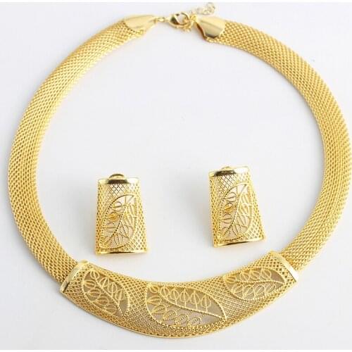 Fashion Jewelry Bohemia Jewelry Sets For Women Earrings Necklace Pendant Flower Jewelry For Engagement fashion Jewelry Findings