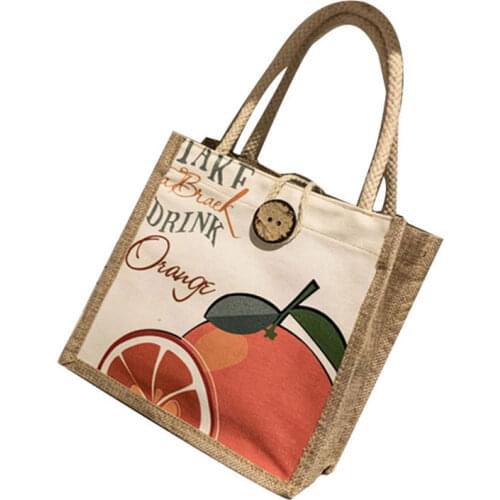 Japanese Style New Lunch Bag Canvas Lunch Box Picnic Tote Small Handbag Pouch Dinner Container Food Storage Bags Canvas Bag 2021