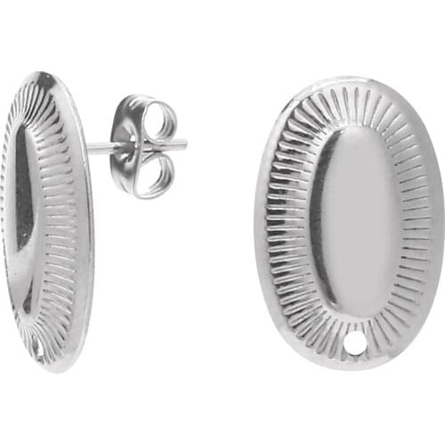 Newest 316L Stainless Steel Stud Earring With Hole Stainless Steel Earring DIY Jewellry Making Accessories Lead/Nickle/CA Free