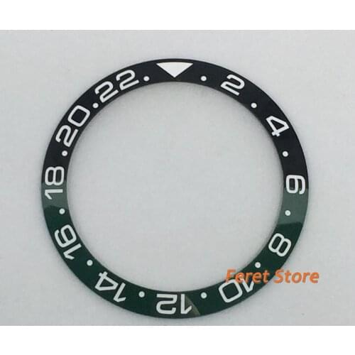 New 38mm high quality green/black ceramic bezel Insert fit 40mm watch case mens watch bezel