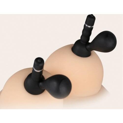 Wholesale 2pcs Nipple Sucker Stimulator Vibrator Female Breast Enlargement Nipples Massager Brush Clit Vibrator Adult Sex Toys F