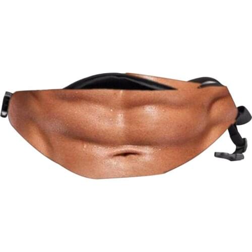 Waist Bag Dad Belly Waist Pack Funny Belt Storage Bag Leather Beer Belly Coin Purse Abdominal Muscle Pot Pocket Outdoor Device