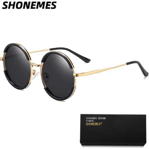 Женские солнцезащитные  круглые очки SHONEMES China At AliExpress