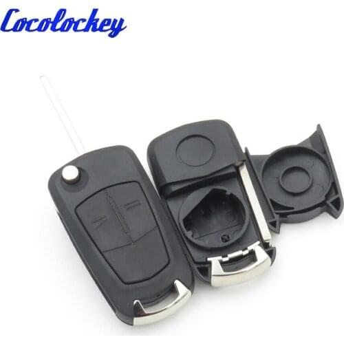 Cocolockey Flip Folding 2Buttons Remote Key Shell Fob Case Fit For Opel Astra H Vectra C Shell Key 2Button High Quality