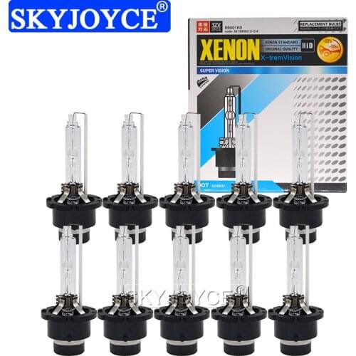 SKYJOYCE 10PCS Original D2S Xenon HID Bulbs 35W Xenon D4S 6000K 4300K 5000K 10000K 8000K D2R D4R 12V Car Auto HID Headlight Bulb