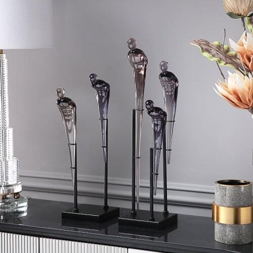 Modern Abstract Ornaments Bow Action Figure Statues Decor Home Living Room Office Hotel Desktop Accessories oggetti per la casa