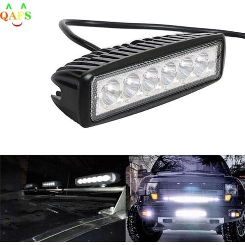 18W 6000K LED Work Lights Bar Driving Lamp Fog Off Road For Car Trucks Boat SUV