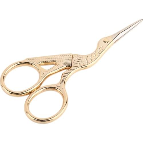 High Quality Durable Stainless Steel Vintage Classic Embroidery Scissors Nail Art Stork Crane Bird Scissors Cutters Tools
