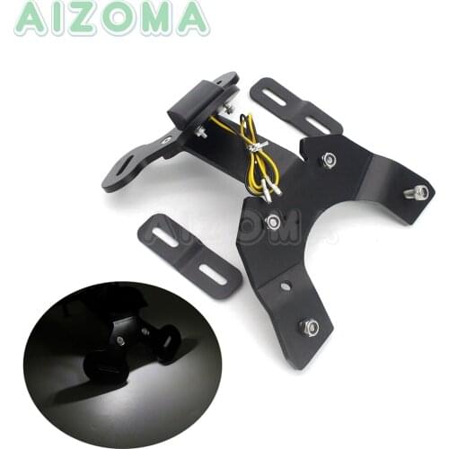 Street Motorcycle Rear License Number Plate Holder Tail Tidy Bracket w/ Light For Suzuki GSXR 600 750 GSXR600 GSXR750 2011-2016