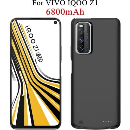 ZKFYS 6800mAh Battery Charger Cases For VIVO IQOO Z1 5G Battery Case Power Bank Charging Cover For VIVO IQOO Z1 Powerbank Case