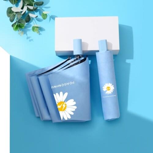 YADA 2020 Fashion daisy flowers Umbrellas Windproof Folding Rainy Umbrellas For Women Parasol UV chrysanthemum Umbrella YD200076