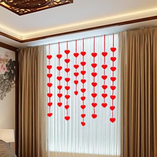 1set/16pcs 3M Non-woven Love Heart Curtain Garland Wedding Party Decoration Bridal Shower Wedding Decoration Garland Home Decor