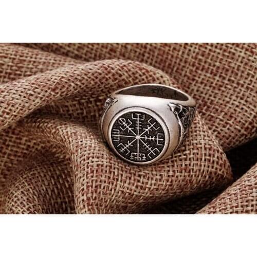 12pcs viking ring mammen style runic compass scandinavian norse jewelry SanLan
