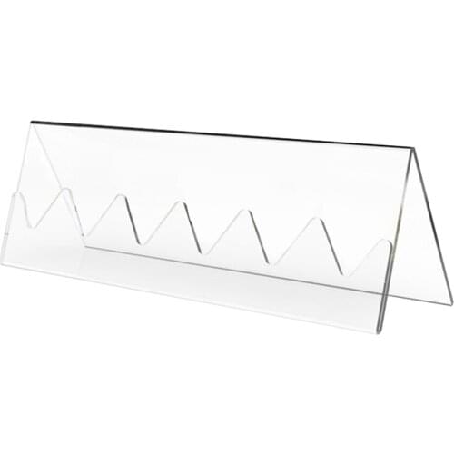 1x 6 Coin Display Rack Coin Holder Transparent Acrylic Stand 20x5.9x6.6cm