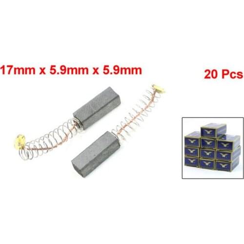 20Pcs 17 x 5.9 x 5.9mm Carbon Brushes for Generic Electric Motor