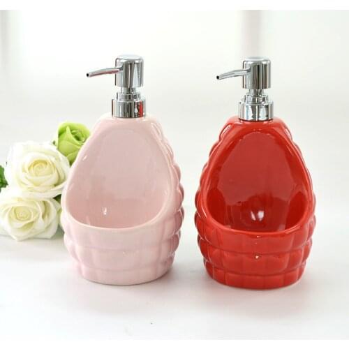 2021 new 650ml Ceramic Bathroom Accessories Multifunction Liquid Soap Dispenser Shower Gel Bottle for Kitchen Home Decoration