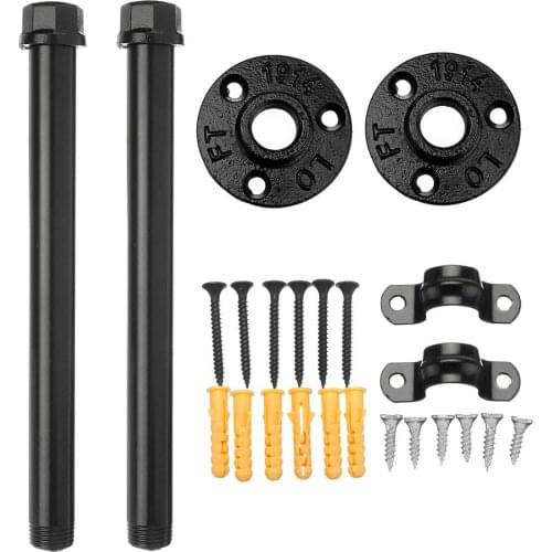 4 Colors150/200/250/300MM 2PCS Retro Iron Industrial Pipe Shelf Bracket Mounting Bracket Holder Storage Holders Racks Home Decor