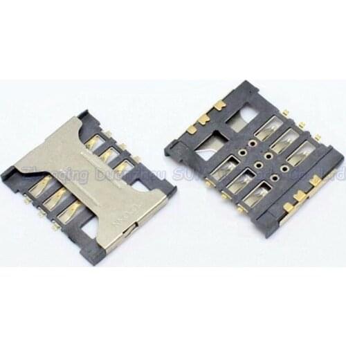 50pcs/lot Sim Card Slot holder For Lenovo A388T A398T A628T A238T A688T A300T S920 etc 14mm*16.5mm