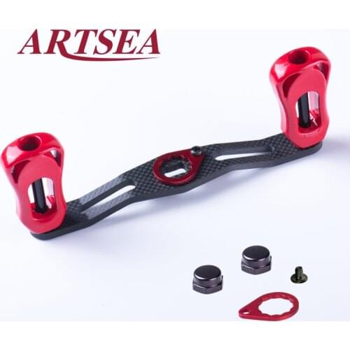 ARTSEA New 1K Carbon Fiber Refit Fishing Reel Hand Rocker For Shimano 7x4mm Daiwa 8x5mm Super Light 17.5g Accessories Lure Tool