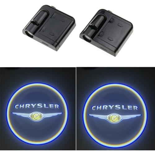 Car Logo LED Door Welcome Badge Light For Chrysler Logo Voyager 300M 200 Pacifica Country PT Cirrus Concorde Car Accessorie Lamp
