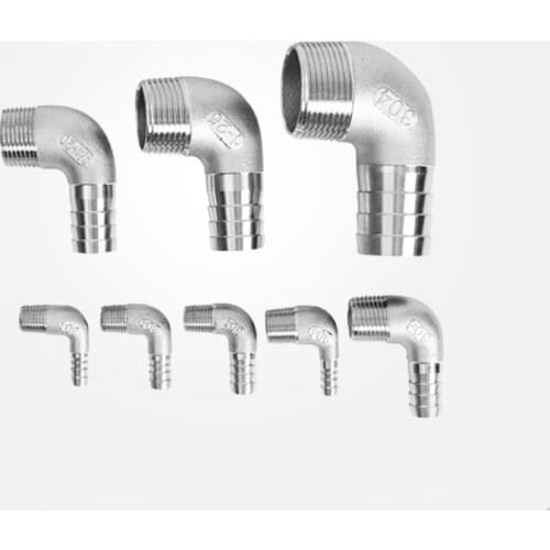 Free Shipping Whirlpool Thread 3/4" (DN20) 90 degree Hose Pipe Fitting Stainless Steel 304