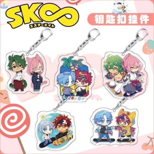 SK8 The Infinity Miya Langa Reki Cherry Blossom Adam Acrylic Pendant Figure Keychain Keyring Collection Model Toy Gifts Cosplay