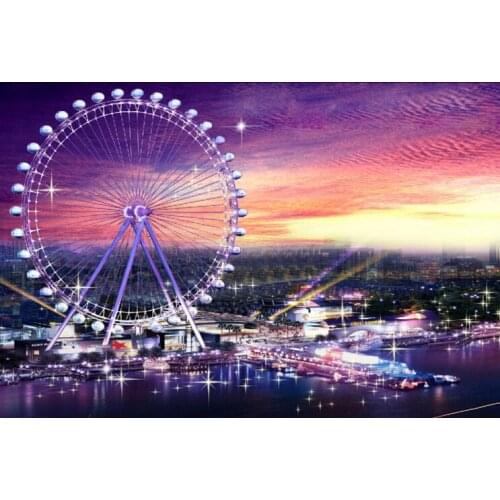 Ferris wheel The wooden puzzle 1000 pieces ersion paper jigsaw puzzle white card adult childrens educational toys