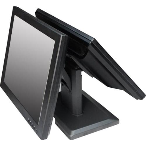 Dual screen display for tea shop double screen monitor high quality monitor for POS machine display monitor 15 inch monitor