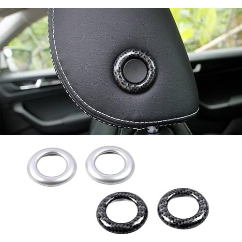 For Skoda Kodiaq 2016-2020 Interior Part Headrest Head Pillow Adjust Switch Button Ring Cover Trim Car Accessories Decoration