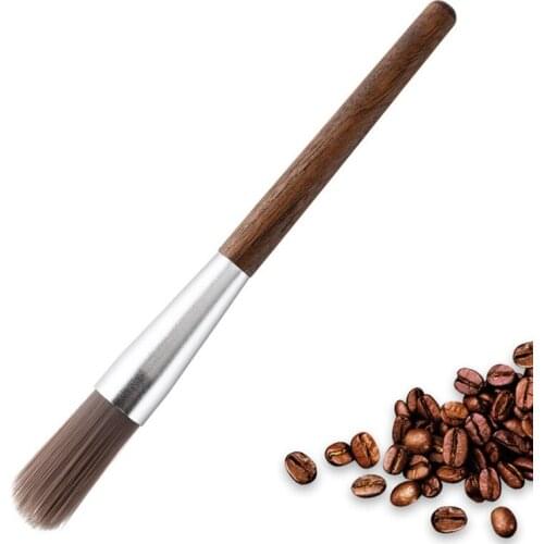 Coffee Grinder Machine Cleaning Brush Bristles Dusting Brushes With Wooden Handle Cleaner Tool For Barista Kitchen Bar-ABUX