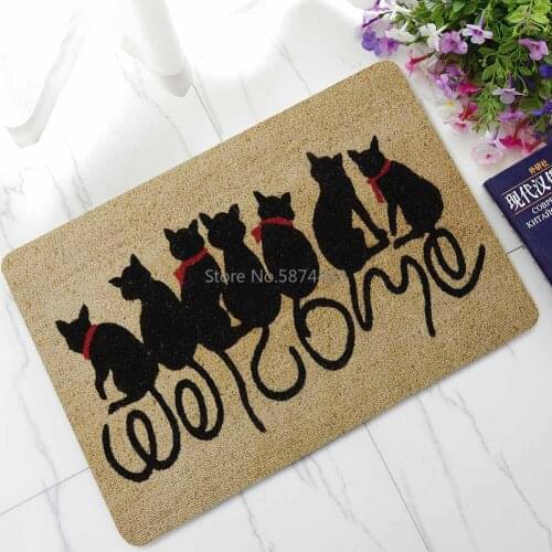 Carpet Cat Doormat Outdoor Rugs Rubber Floor Mat Non-slip Kitchen Rug Entrance Mats Absorbent Bathroom Carpet Foot Mat
