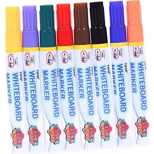 8x Whiteboard Marker Kids Dry Erase Markers Pen for Paper Glass Ceramic Painting