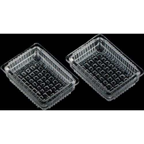 2pcs Dollhouse Miniature Fast Food Tray Serving Plate Dish Mini Dish Serving Plate Kitchen Tableware DIY Dolls Accessories