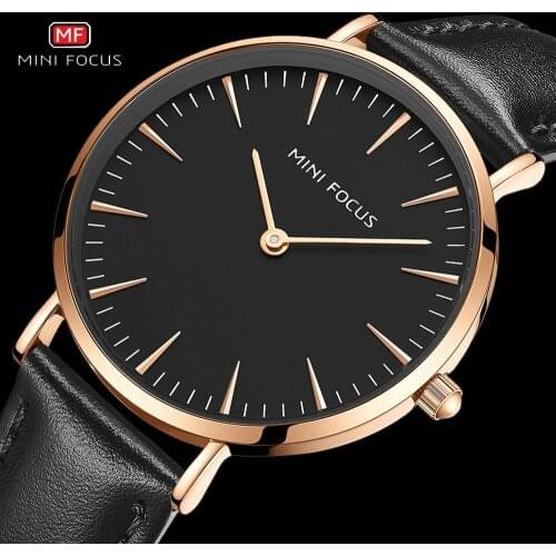 Fashion Quartz Watch For Ladies Minimalist Watches Women Gift Top Brand Design Genuine Leather Band Elegant Casual MINI FOCUS