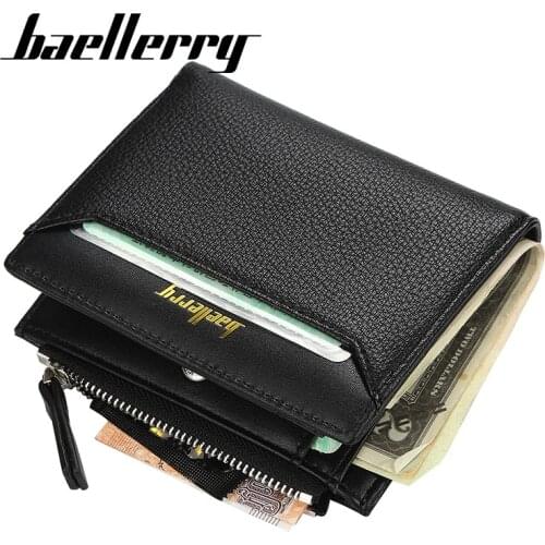 Fashion Men Wallets Small Wallet Men Money Purse Coin Bag Zipper Short Male Wallet Card Holder Slim Purse Pocket Wallet Clutch